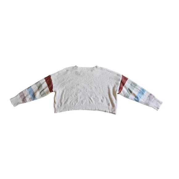 Altar'd State Lucia Cropped Pullover Sweater Cream Size M - Picture 3 of 6